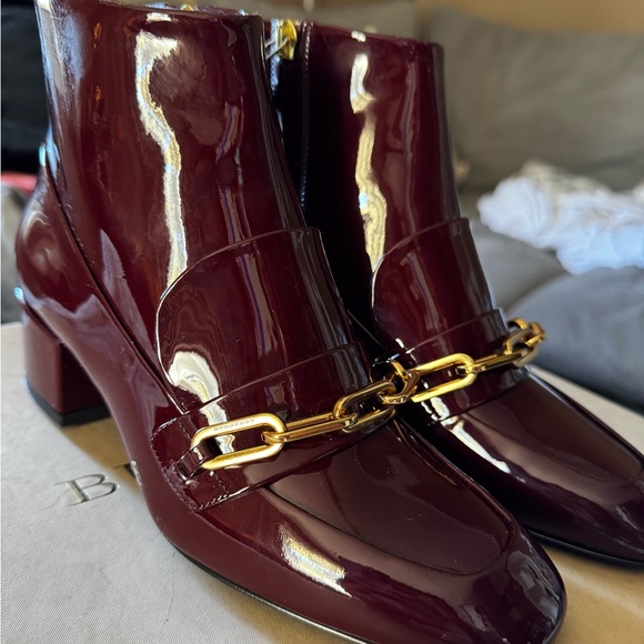 Burberry burgundy ankle boots - Picture 2 of 4